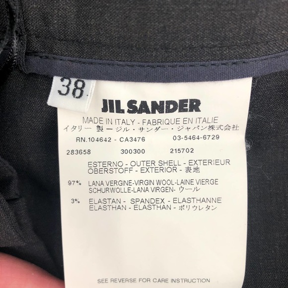 Jil Sander Womens Size 8 Professional Dark Grey Wool Trouser Pants Made in Italy - Picture 5 of 7